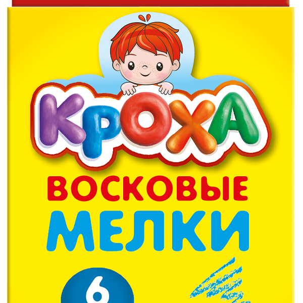 Мелки восковые на масляной основе Кроха ТМ Луч, 6 цветов