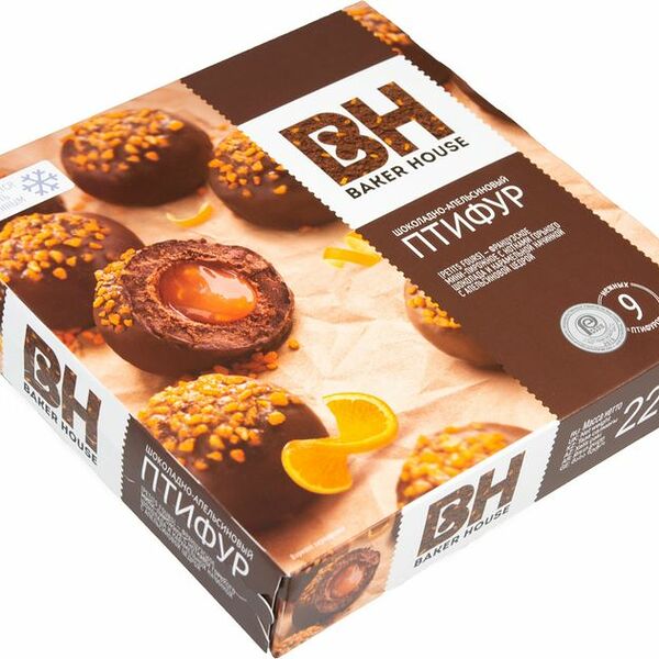 Пирожное Baker House Птифур с карамельно-апельсиновой начинкой, 225г