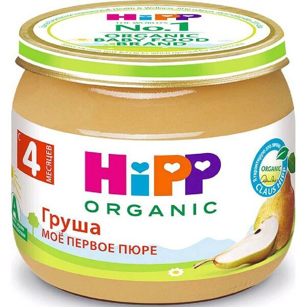 Пюре HiPP Organic Груша с 4 месяцев