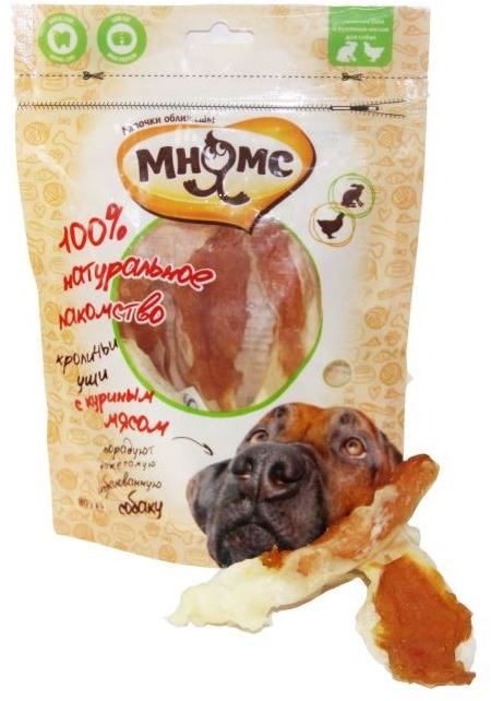 

Лакомство Мнямс для собак кроличьи уши с куриным мясом 80 г