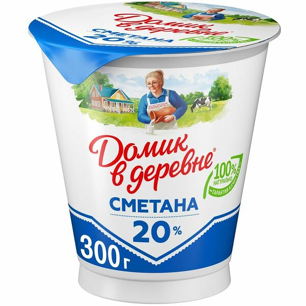 Сметана Домик в деревне 20%, 300г