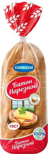 Батон Коломенский нарезной нарезка 400 г