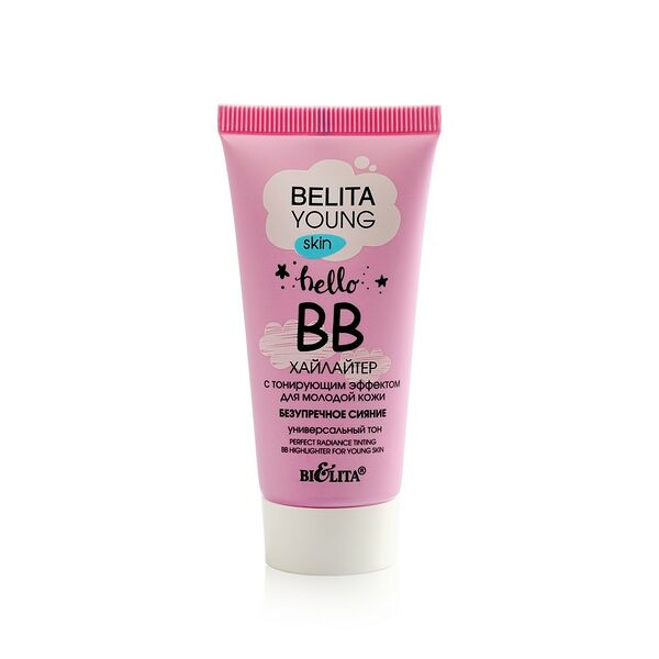 BB хайлайтер для лица Bielita Young Hello Безупречное сияние 30 мл