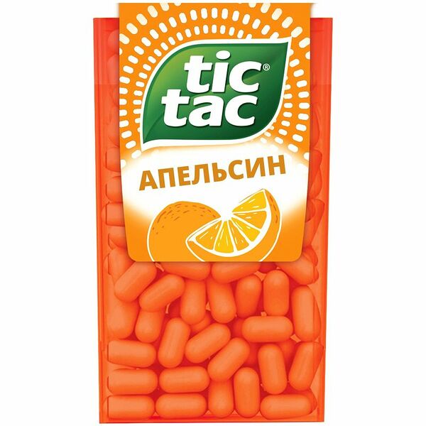 Драже Tic Tac со вкусом апельсина, 49г