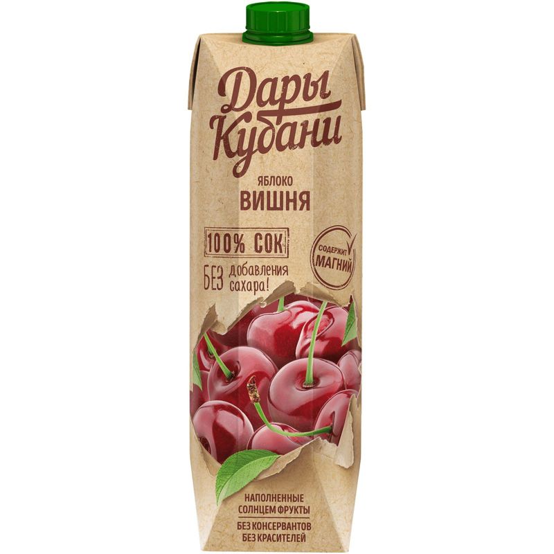 

Сок Дары Кубани яблоко-вишня, 950 мл