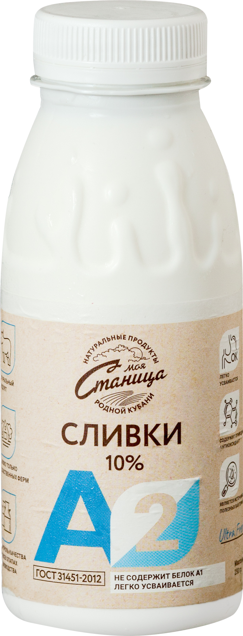 

Сливки Моя станица А2 10%, 250 мл