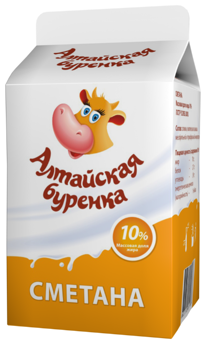 

Сметана Алтайская Буренка 10% 450 г
