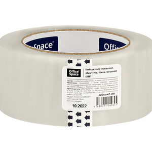 Клейкая лента упаковочная OfficeSpace 48 мм x100 м 45 мкм прозрачная