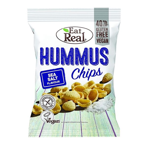 Чипсы из хуммуса Eat Real с морской солью (без глютена, веган) 45 г