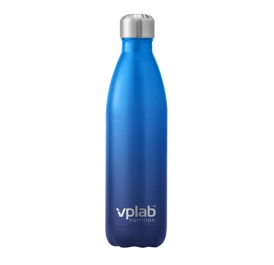 

Термо-бутылка для напитков VPLab Nutrition цвет синий 500 мл