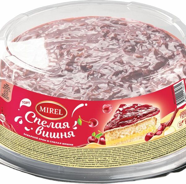 Торт Mirel Спелая вишня бисквитный, 700г