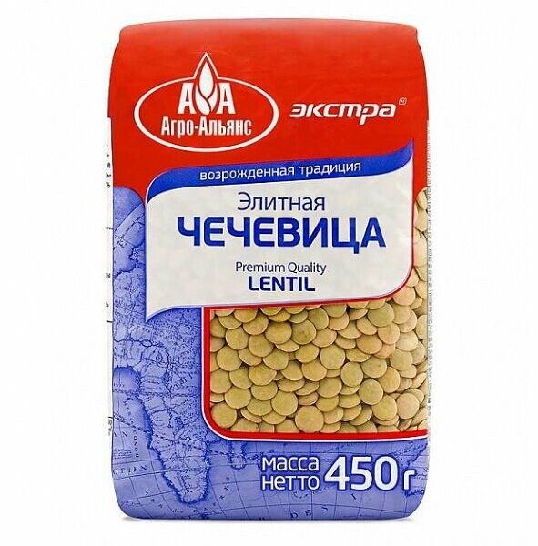 Чечевица Агро-Альянс Элитная Экстра зеленая