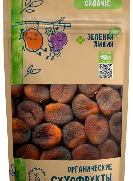 Абрикосы Зеленая линия сушеные без косточки 150г