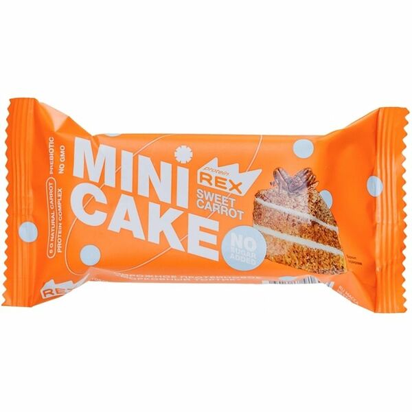 Пирожное протеиновое PROTEIN REX Морковный тортик, 40г
