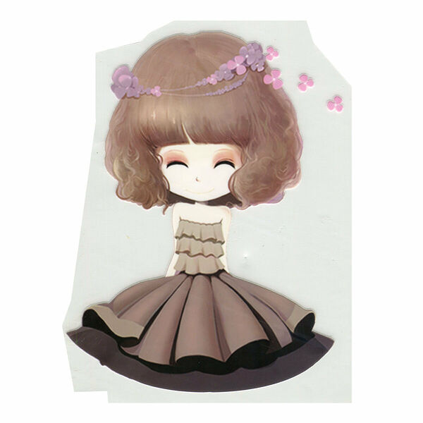 ALP-006 Термотрансфер 'Девочка в коричневом платье' 14*20см