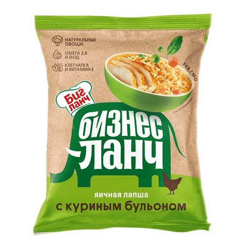 Лапша Бизнес Ланч яичная с куриным бульоном