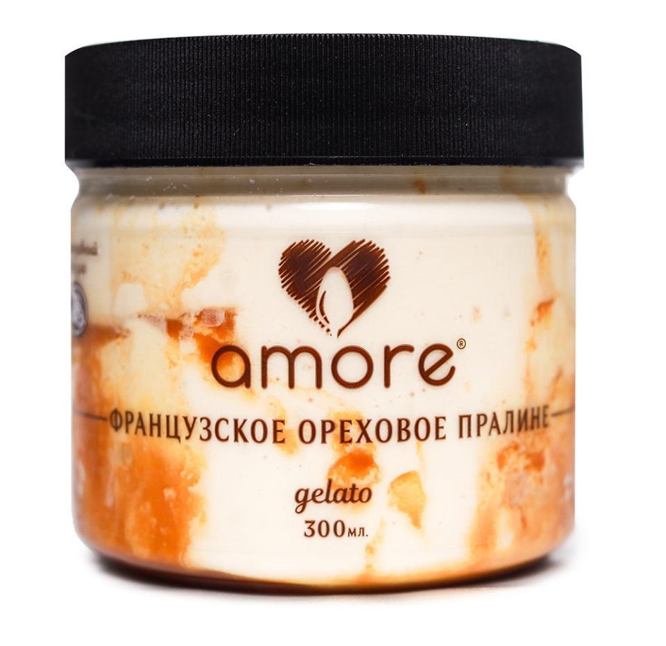 

Мороженое Amore Молочное Французское Ореховое Пралине 300 мл