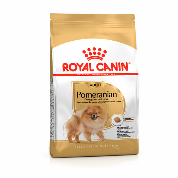 Сухой корм Royal Canin Pomeranian Adult Dry для собак породы померанский шпиц, курица 1.5 кг