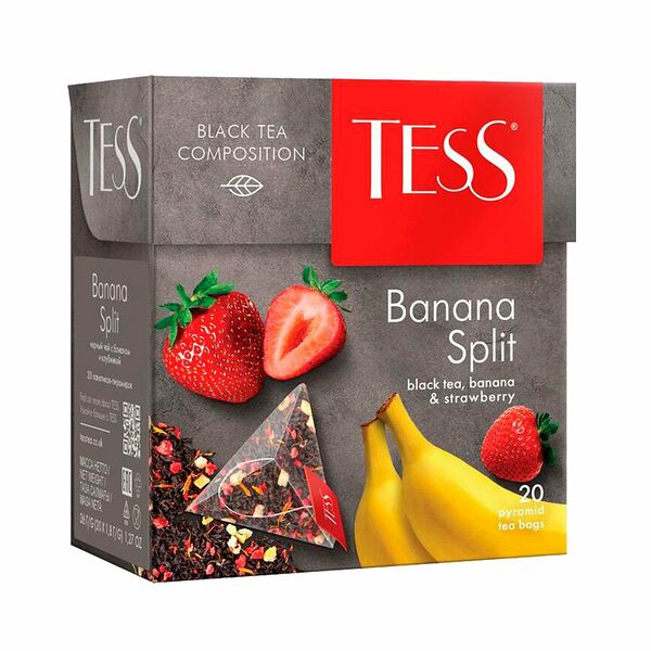 Чай черный Tess Banana Split в пирамидках 36 г