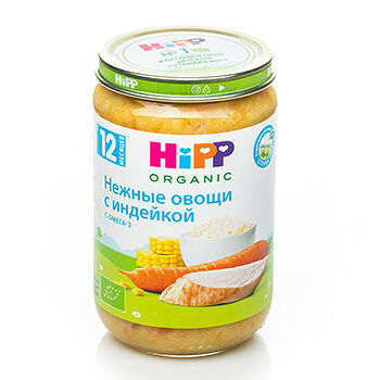 Пюре HiPP Organic Нежные овощи с индейкой, с 12 месяцев