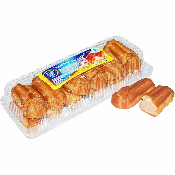 Пирожные КФ Тортугалия мини-эклеры крем-брюле