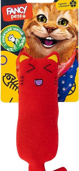 Игрушка для кошек Fancy Pets Котик с кошачьей мятой 14 x 4.5 x 2.5 см