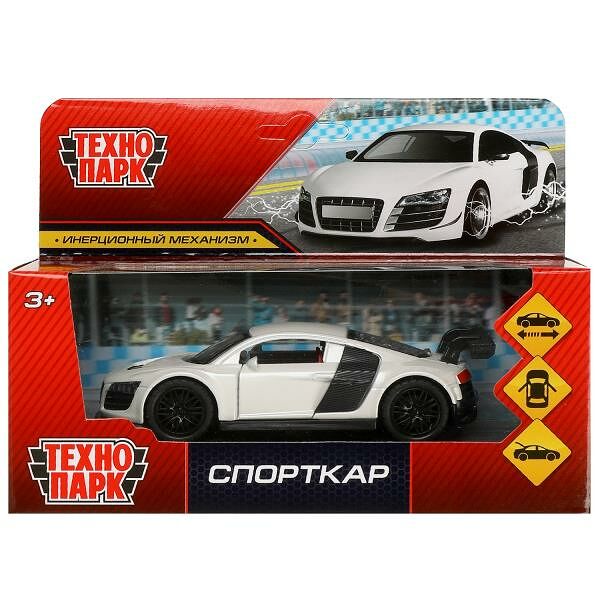 Машина металл Спорткар 12 см двери багаж инерц кор Технопарк