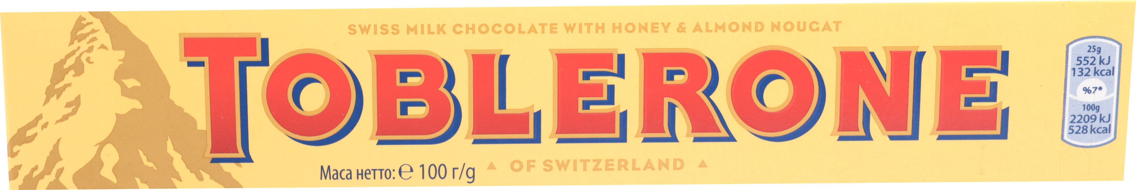 

Шоколад Toblerone Молочный с медово-миндальной нугой