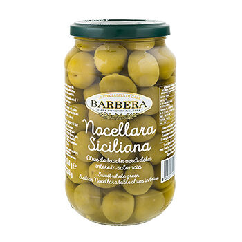 Оливки Barbera зеленые с косточкой Ночеллара де Белисе 560г, Италия