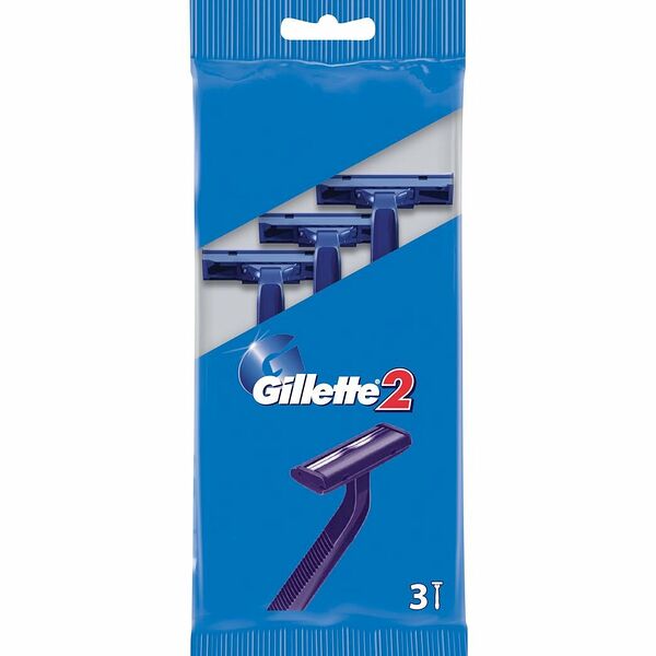 Одноразовые мужские бритвы Gillette Gillette2, с 2 лезвиями, фиксированная головка, 3 шт