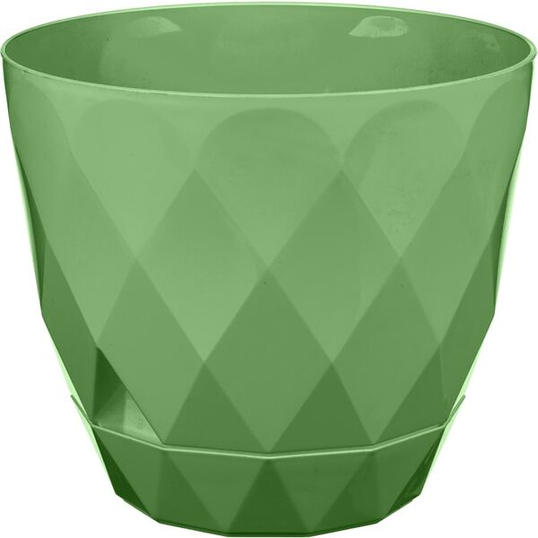 Горшок для цветов IdiLand Laurel с поддоном зеленый d-145мм 1.3л