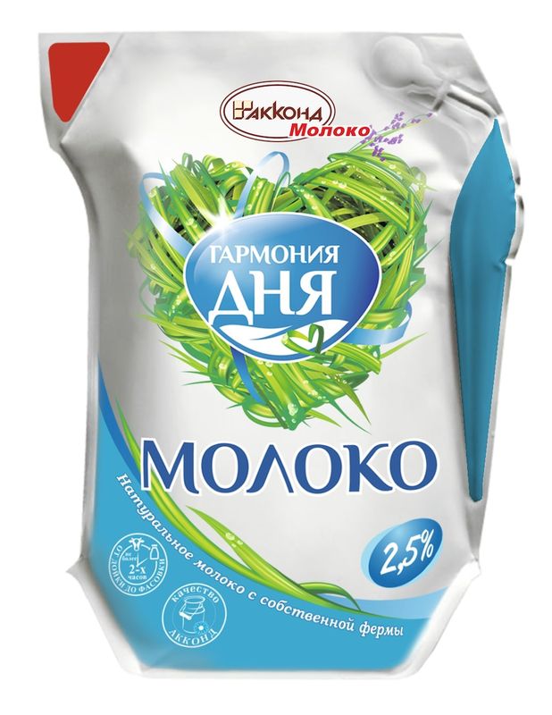 

Молоко Гармония дня пастеризованное 2.5% 900 г