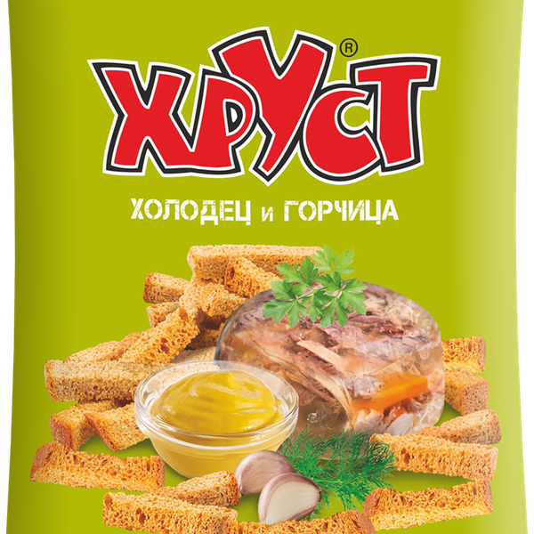 Сухарики ХРУСТ со вкусом холодца и горчицы