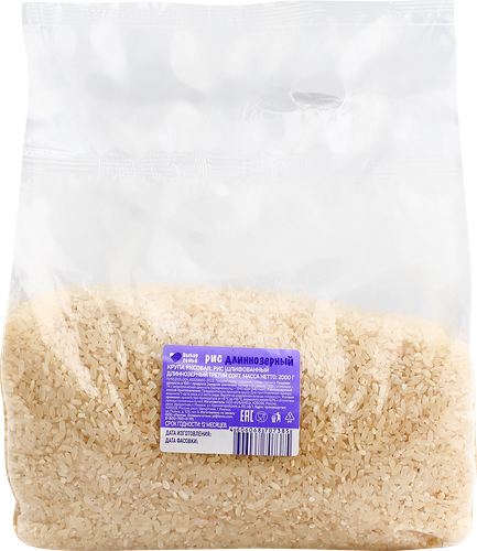 Рис длиннозерный Выбор Семьи 3-й сорт, 2 кг