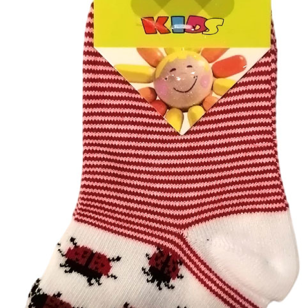 Носки детские ХОХ белые с красным, р.10-12