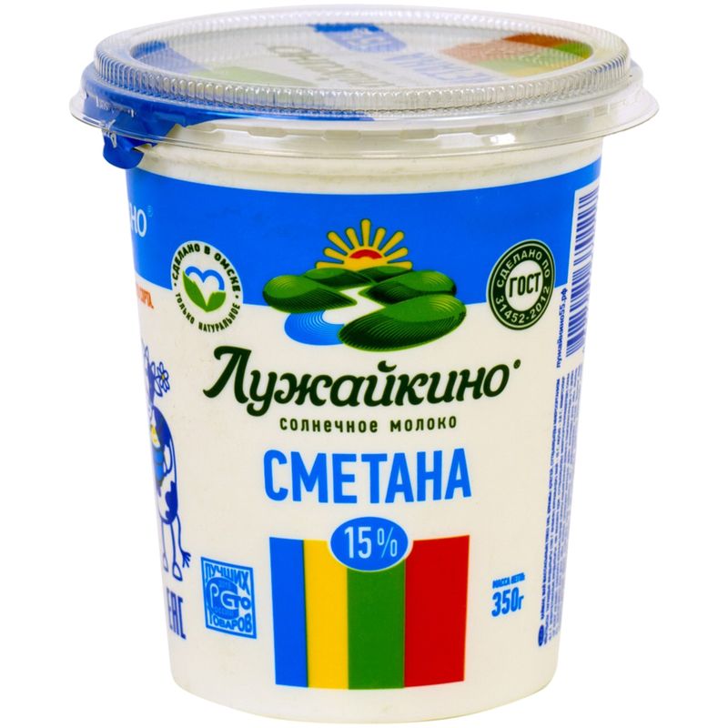

Сметана Лужайкино 15% 350 г