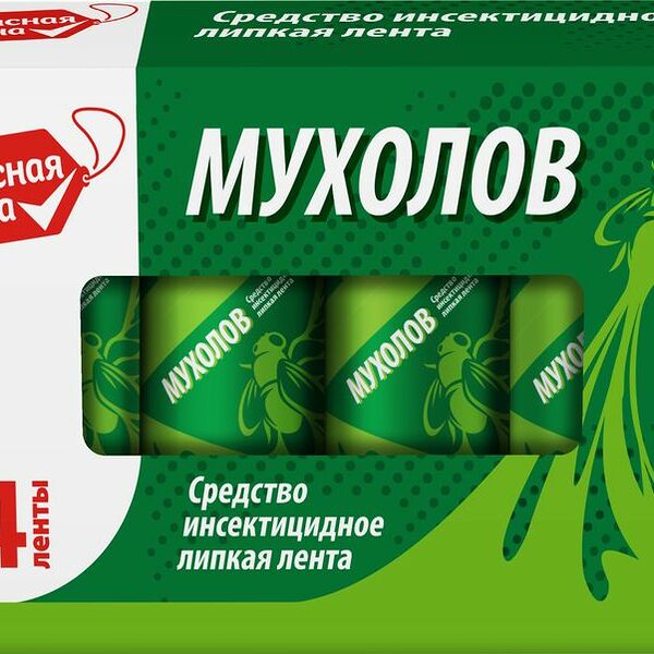 Средство Красная цена Мухолов инсектицидное липкая лента 4шт.