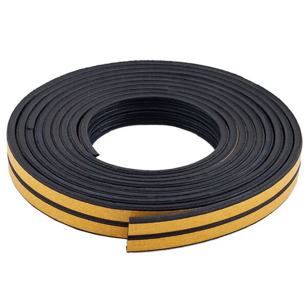 Уплотнитель резиновый PROFITRAST, профиль Е, 6м, черный