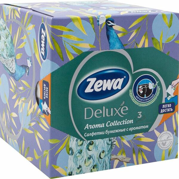 Салфетки бумажные Zewa Deluxe Aroma Collection 3 слоя