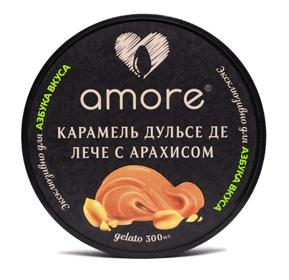 

Мороженое Amore Молочное Карамель Дульсе де Лече с Арахисом 300 мл