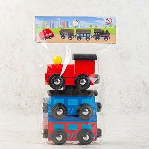 Игрушка из дерева Паровозик с вагончиками