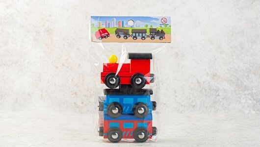 Игрушка из дерева Паровозик с вагончиками