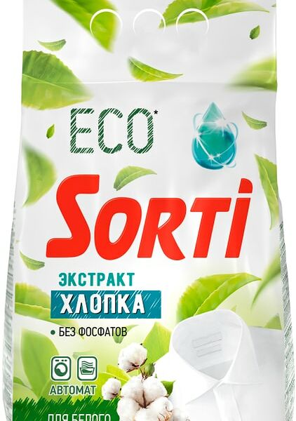 Стиральный порошок Sorti Экстракт хлопка для белого и светлого 2.4кг