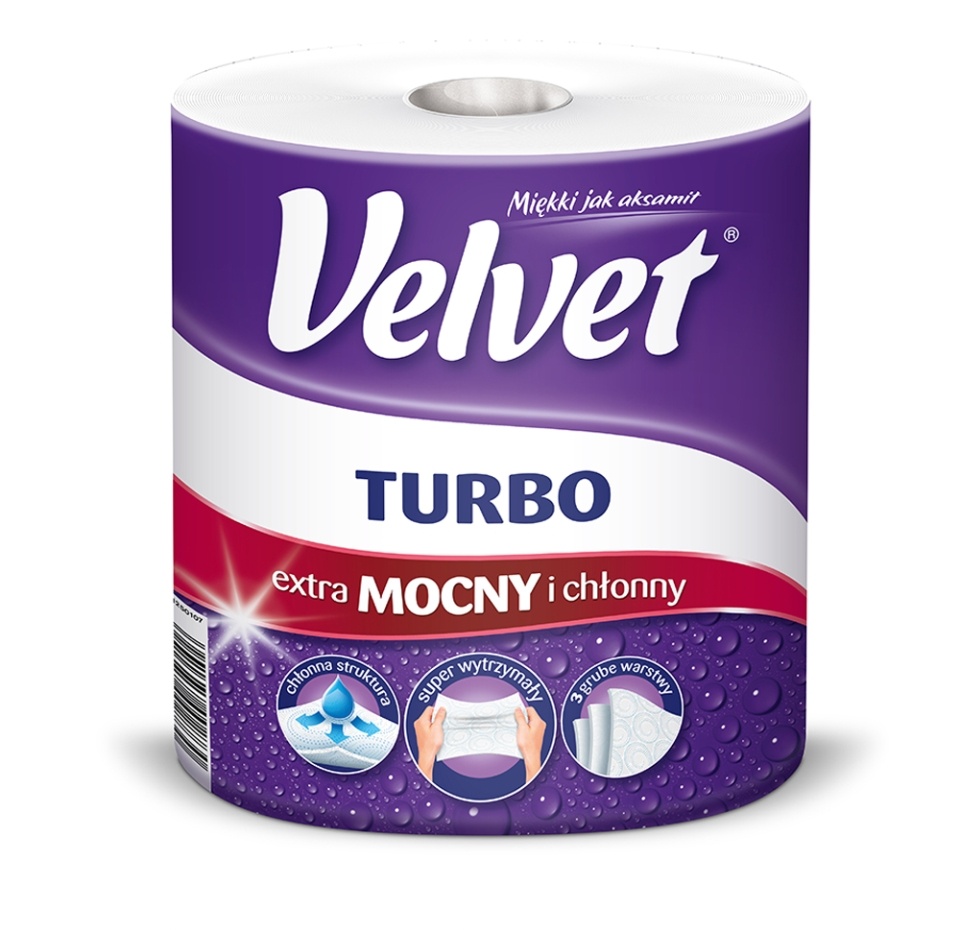 

Полотенце бумажное Veltie Turbo 23.7х22.7 см, 3 слоя, 1 шт.