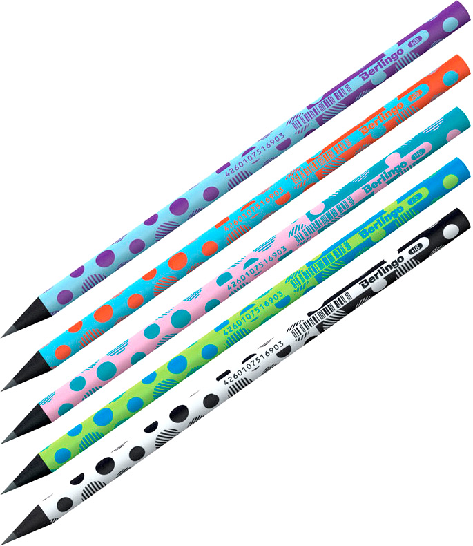 

Карандаш Berlingo Dots HB чернографитный в ассортименте 1 шт.