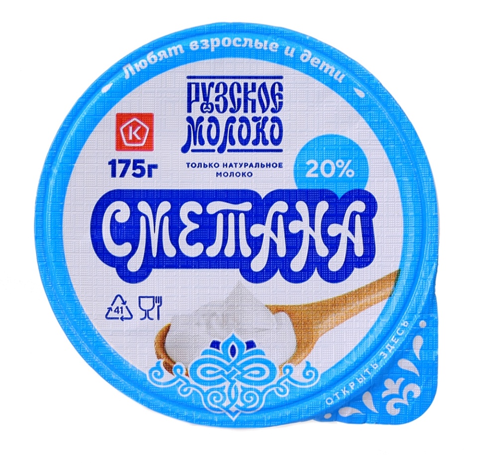 

Сметана Рузское молоко 20% 175 г