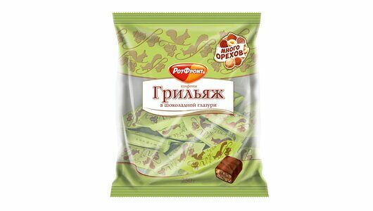 Конфеты РотФронт Грильяж в шоколадной глазури 200г