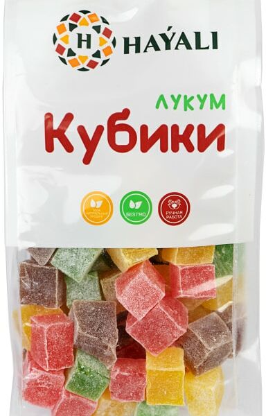 Кубики Hayali Лукум Ягодный микс 250г