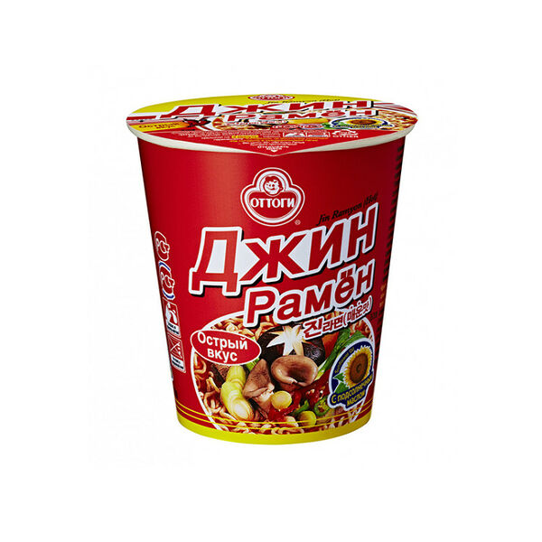 Лапша б\п Джин рамён острый вкус, 65 г