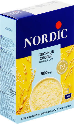 

Хлопья Nordic Овсяные быстрого приготовления 500 г